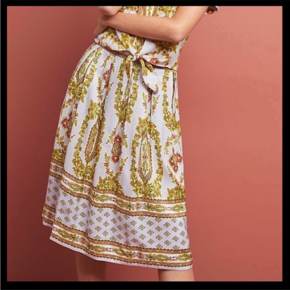 By Anthropologie Escharpe Scarf Print Skirt